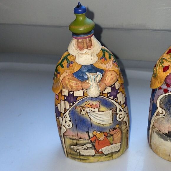 Vtg 2003 Jim Shore Let Every Heart Prepare Him Room Wisemen Three Figurines - Picture 2 of 8